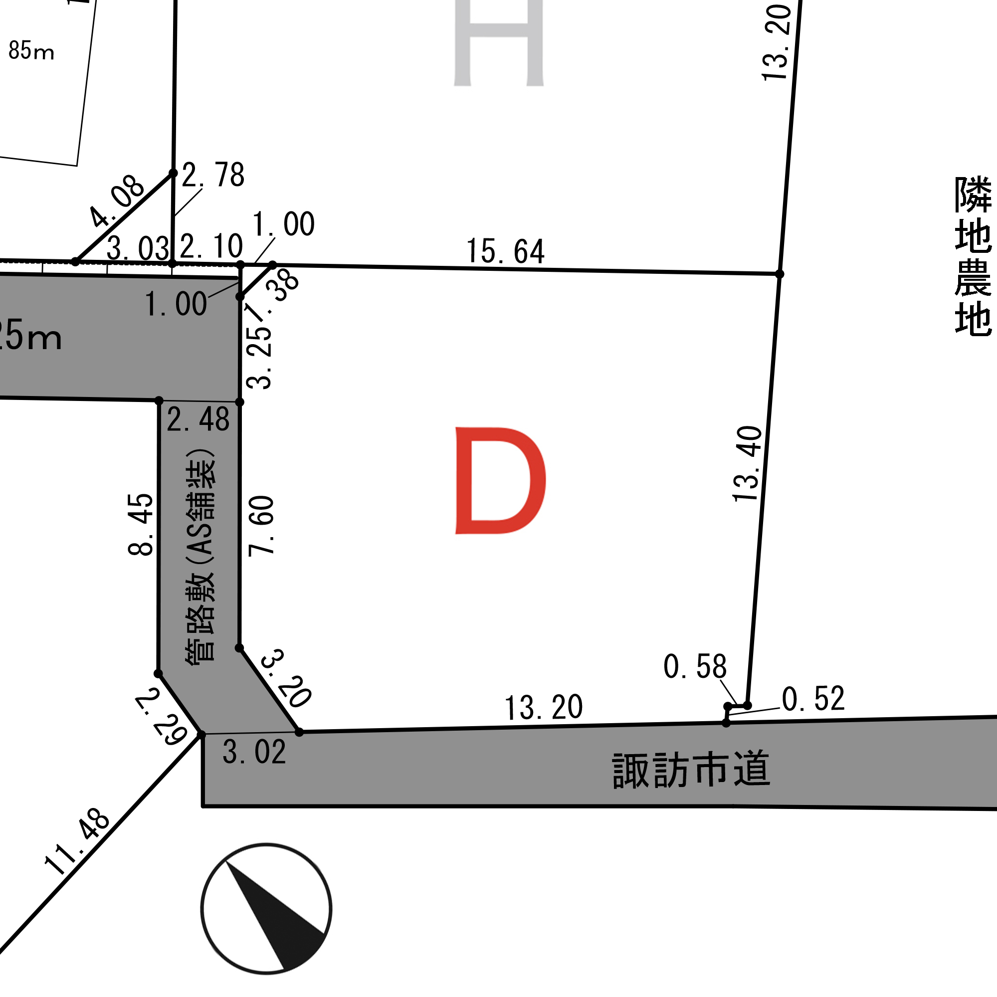 諏訪市　湖南大熊　D 区画_サブ画像02