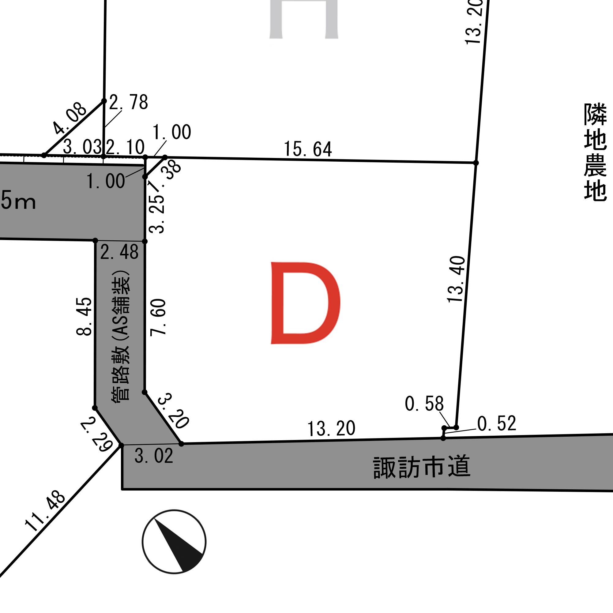 諏訪市　湖南大熊　D 区画_サブ画像02