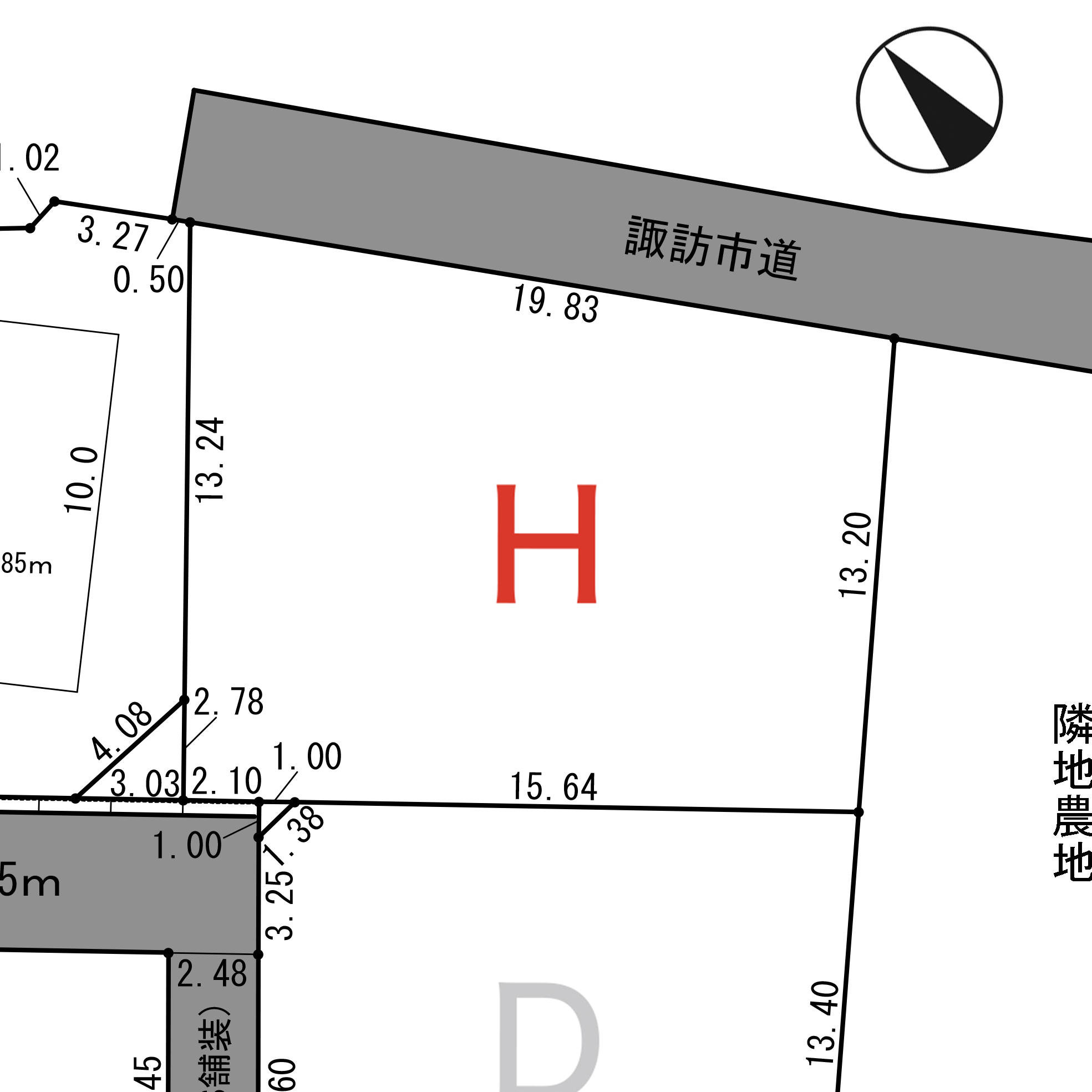 諏訪市　湖南大熊　Ｈ区画_サブ画像02