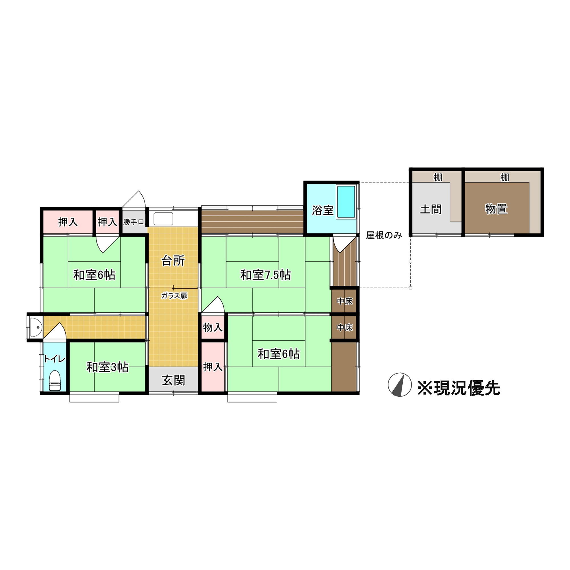 諏訪市中洲神宮寺（長沢）　中古住宅_サブ画像02